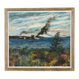 Coastal Scene Near Southport by Kenneth Ness, Oil on canvas, sold Sep 2025