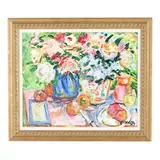 Floral Still Life with Oranges by Becca Speight, Oil on canvas, sold Sep 2025