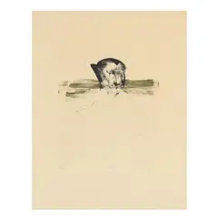 Merian by Leonard Baskin, Lithograph in colors, sold Sep 2025
