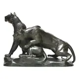 Couple de Tigres by Georges Gardet, Patinated bronze, sold Sep 2025