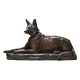 Large Bronze Model of a German Shepherd by Louis Riché, Patinated bronze, sold Sep 2025