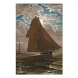 Sailing Ship Under a Clouded Sky by Franklyn Bassford, Watercolor and gouache on paper, sold Sep 2025