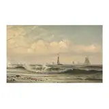 Long Island Sound by William Wilson Cowell, Oil on panel, sold Sep 2025