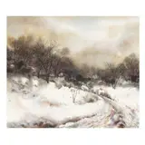 Winter Landscape by Philip Moose, Watercolor and whitening on paper, sold Sep 2025