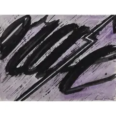 Eclair by Bernard Quentin, 1962, Encre de Chine et aquarelle sur papier, sold Dec 2021