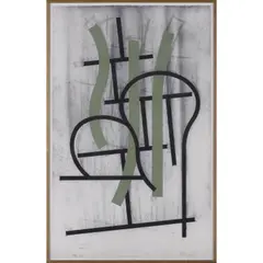 Sans titre #423 by Nigel Hall, 1984, Pastel gras et fusain sur papier, sold Dec 2021