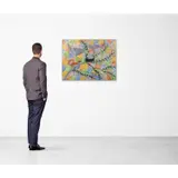 Sans titre (La défense du nid) by Pilipili Mulongoy, 1985, Huile sur toile, sold May 2022