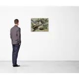 Sans titre (La protection du nid) by Pilipili Mulongoy, Huile sur toile marouflée sur panneau, sold May 2022