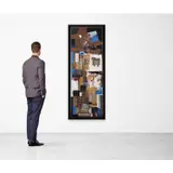 Mémoire du temps by Kra N'Guessan, 1995, Bois, sable, carton et objets trouvés sur panneaux de bois assemblés, sold May 2022