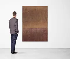 Toile de jute by Alain Jacquet, circa 1968, Sérigraphie sur toile tissée, sold Mar 2022
