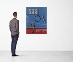 Wagon 533 détail by Peter Klasen, Acrylique sur toile, sold Mar 2022