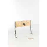 No school (love tape and everyday shit) by Camille Blatrix, 2015, Bois, aluminium, argent, émail sur aluminium, iPad, cable électrique, sold Mar 2022