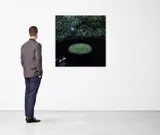 Rameaux de fougères sur l’eau, Ile de la Réunion, Océan Indien by Nils-Udo, 1990, Tirage Cibachrome sur aluminium, sold Mar 2022