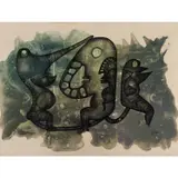 Sans titre, 4-1960 by Fred Deux, Encre de Chine et peinture laque sur papier, sold Jun 2022