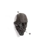 Tête by David Mach, 1989-90, Assemblage d'allumettes calcinées , fils de fer et flêchettes, sold Jun 2022