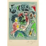 Frontispice, pour Chagall Lithographe 1952-68 [Vol. III] - 1969 by Marc Chagall, Lithographie sur papier vélin, sold Jun 2022