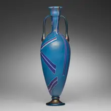 Monumental vase by Francesco Ferro E Figlio, c. 1880, internally decorated glass with gold leaf, sold Mar 2023