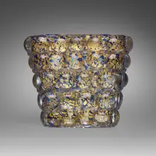 A Lenti vase by Ercole Barovier, 1940, glass with gold inclusions, sold Mar 2023