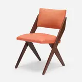 Chair by José Zanine Caldas, c. 1955, ipe, nylon upholstery, sold Jan 2023