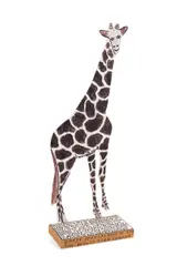 Giraffe - March 20 by Howard Finster, 1993, paint and mixed media on wood, sold Oct 2025