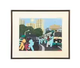 Dans le Camion de Police by Zephirin Kouassi, gouache on paper, sold Oct 2025