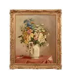 Fresh Flowers by B. Foster, oil on canvas, sold Nov 2025