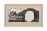 Rainy Day" - 1985 by Yang Mingyi, woodblock on paper, sold Nov 2025