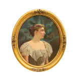 Portrait of Mary Louisa Halsted"; wife of Dr. Samuel Oakley Vander Poel by Richard Creifelds, 2004, oil on canvas, sold Nov 2025