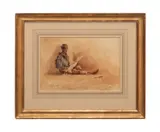Harry Johnson" -1883 by C.F. Miller, watercolor on paper, sold Nov 2025