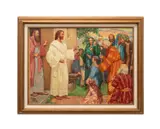 Jesus Outside Peter's Door" - undated by Ralph Pallen Coleman, oil on Masonite, sold Nov 2025