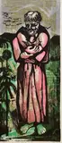Untitled by Myrna Báez, woodcut "San Francisco", sold Oct 2023