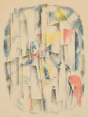 Untitled by John von Wicht, 1952, lithograph, sold Oct 2023