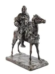 Cavaliere Berbero e Stallone Arabo by Paolo Troubetzkoy, Bronze, sold Nov 2023