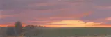 Midwestern Landscape at Dusk by James Winn, gouache on paper, sold Dec 2023