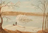 Floating Ice On the St. Lawrence, Montreal by George Russell Dartnell, watercolour, sold Feb 2026