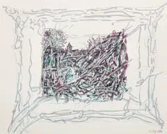 Vu de l'île, 1985 by Jean Paul Riopelle, 1985, colour lithograph, sold Feb 2026