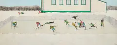 The Breakaway by William Kurelek, photolithograph, sold Feb 2026