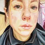 Self-Portrait, Forged by Heather Horton, oil on board, sold Mar 2026