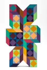 Ter-A by Victor Vasarely, painted wood, sold Mar 2026