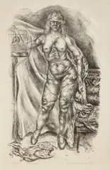 The Love Birds (Ephemerid) by Ivan Albright, black and white lithograph, sold Mar 2026