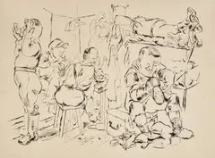 End of a Perfect Day by George Grosz, etching with drypoint, sold Mar 2026