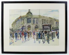 South Station by Charles Demetropolis, watercolor, sold Apr 2024