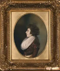 Portrait of a Lady Wearing a Riding Habit by George Dance the Younger, pastel on paper, sold Mar 2023