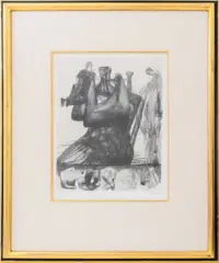 Untitled by Henry Moore, 1976, lithograph, sold Nov 2023