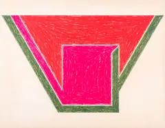 Untitled by Frank Stella, 1974, screenprint lithograph in colors on Arches paper, sold Nov 2023