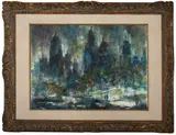 Untitled by William Jack Laycox, watercolor painting on paper, sold Nov 2023