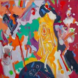 Untitled by Lawrence Glickman, 2016, acrylic on canvas, sold Nov 2023