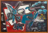 Untitled by Irene Zevon, 1961, Oil Painting on Canvas, sold Nov 2023