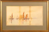A study of sailing boats on still water by John Miller Marshall, 1895, Watercolour on paper -, offered Aug 2026
