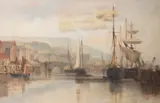 'Douglas Harbour by Thos H Enoch, Oil on canvas -Titled and signed verso -, sold Jul 2026